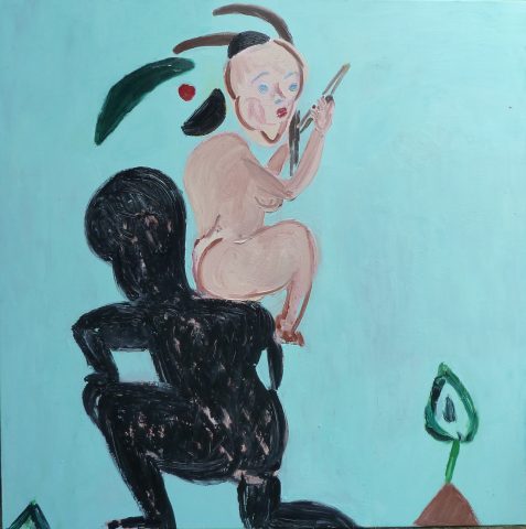 Picking Fruit on an Italian Plate – painting by Georgia Hayes