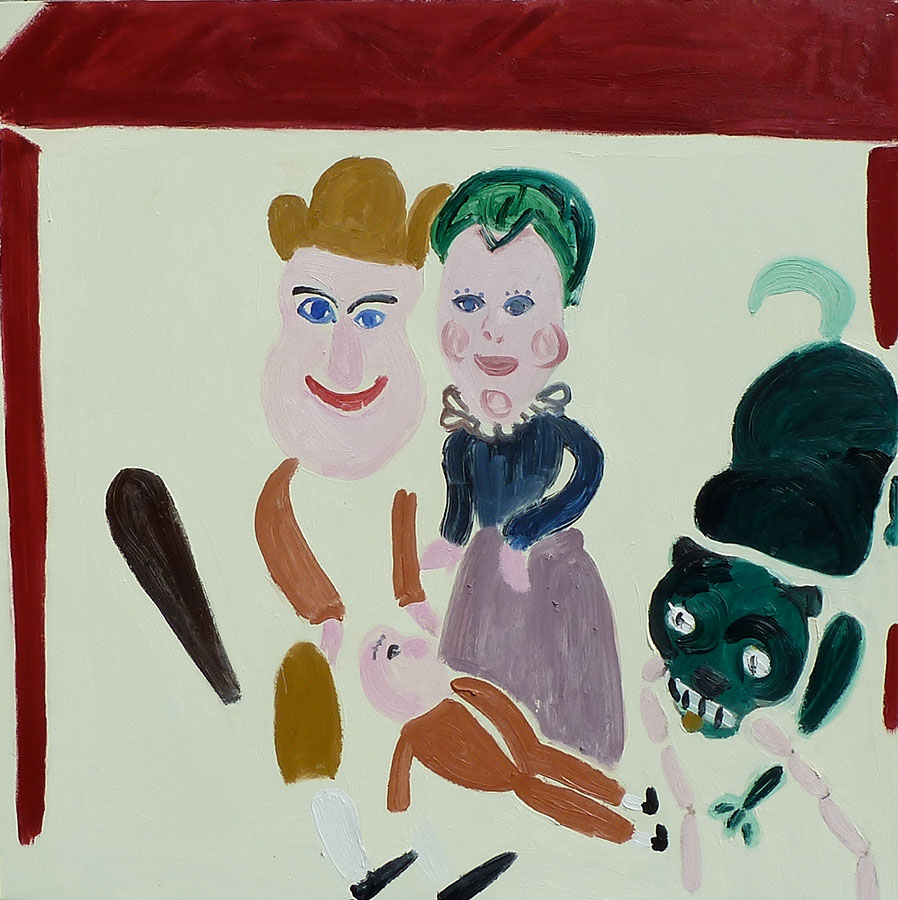 Punch and Judy in the Museum – painting by Georgia Hayes