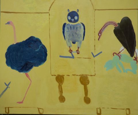 Birds in the Museum – painting by Georgia Hayes