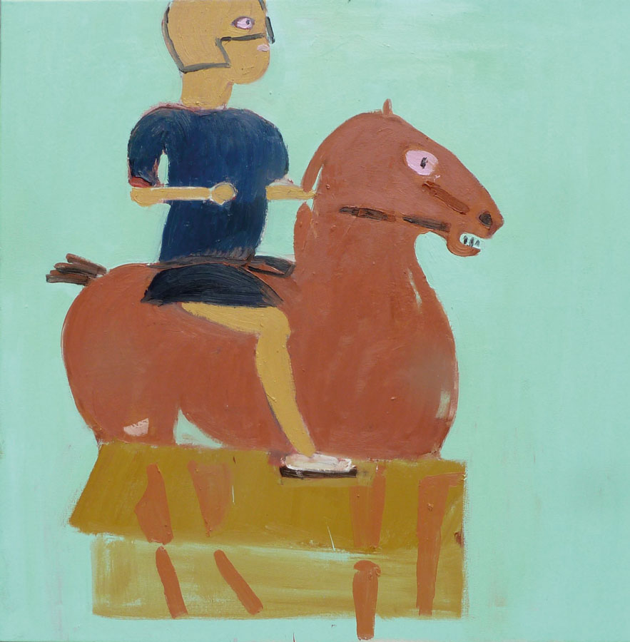 Warrior in the Museum – painting by Georgia Hayes