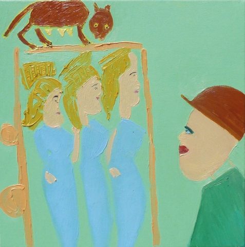 Looking at Three Fates – painting by Georgia Hayes