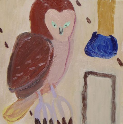 Owl on the Edge – painting by Georgia Hayes